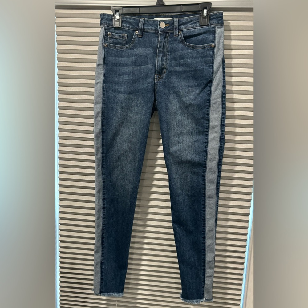 JBD By JUST BLACK‎ Stretch Denim RAW HEM Med-Wash SKINNY LEG Ankle Jeans 28